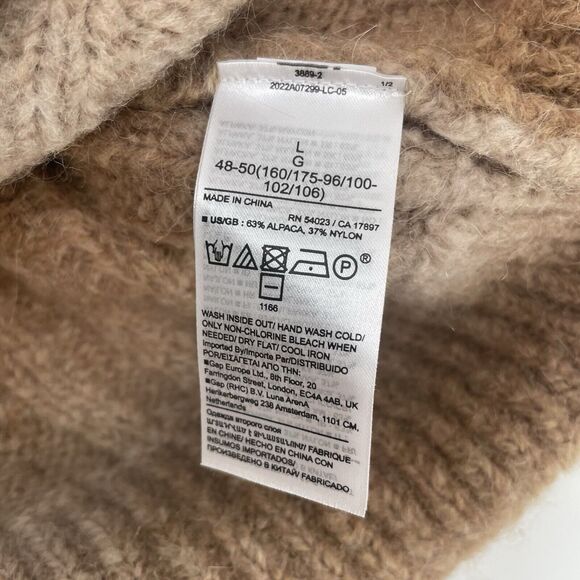 Banana Republic Womens Italian Yarn Alpaca Wool Brown Sweater Large - Picture 4 of 7